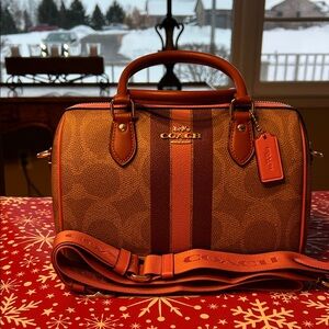 Coach Signature Stripe Rowan